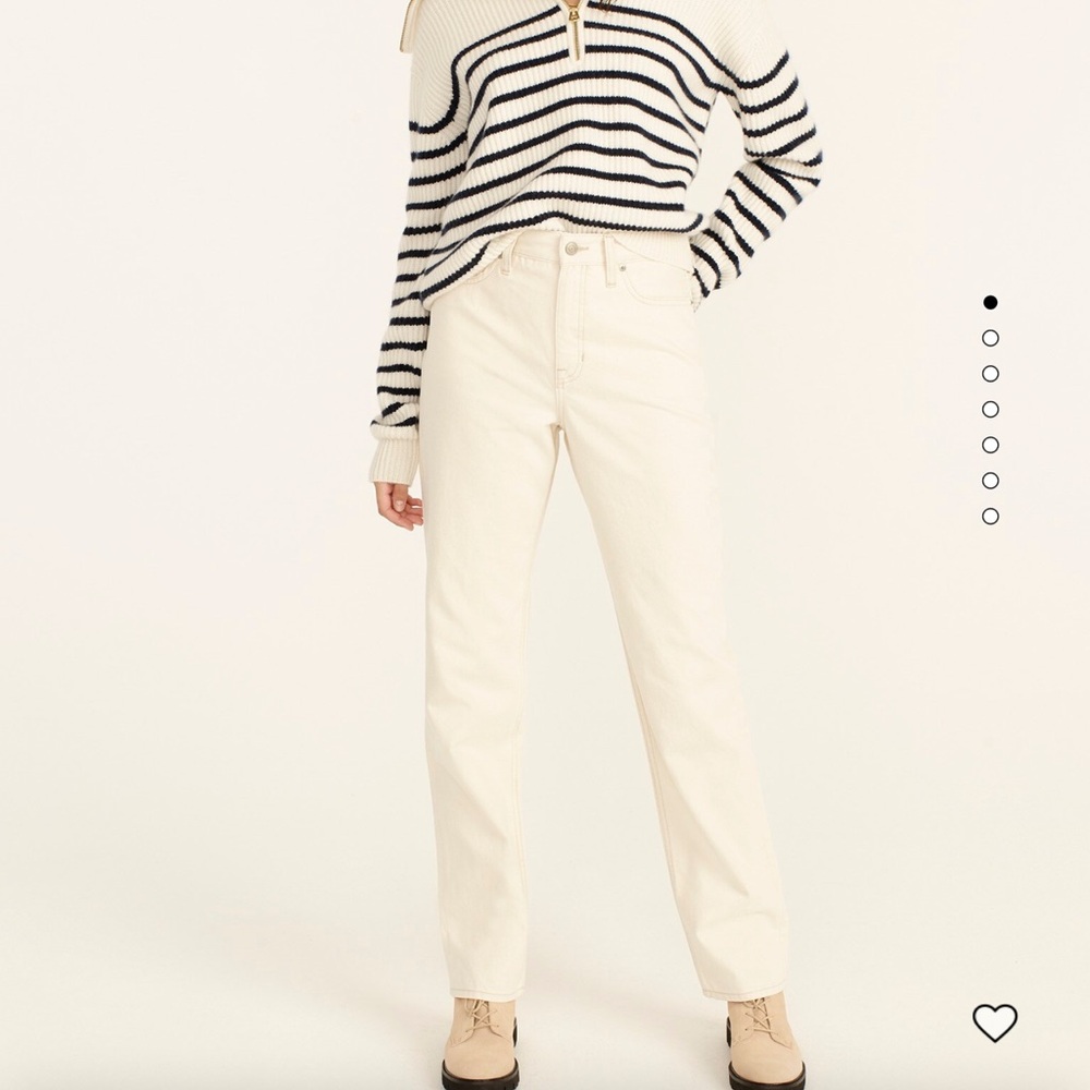 J Crew Slouchy boyfriend jean in ecru